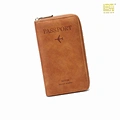 red leather passport holder